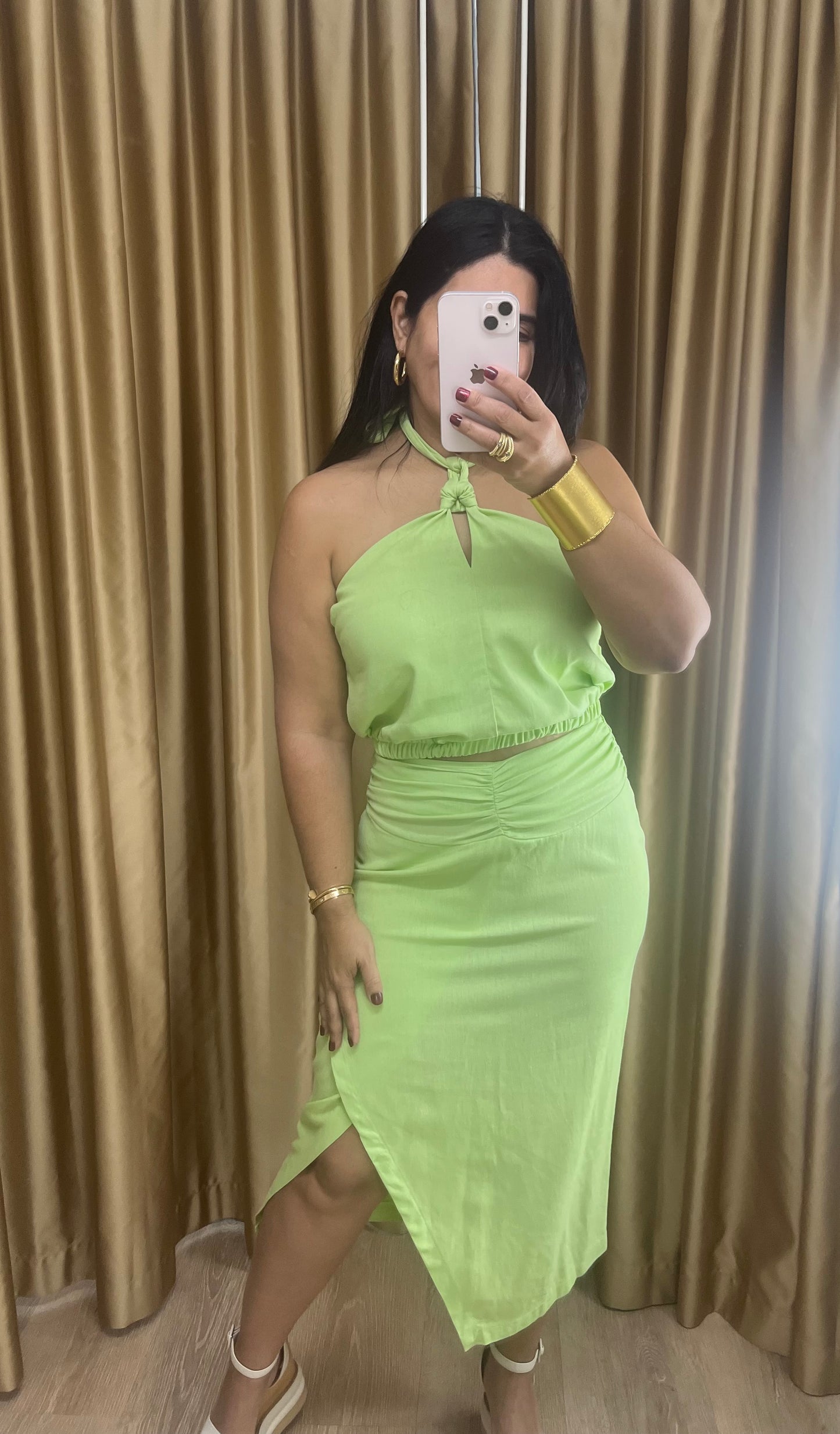 Mint Green Skirt Set