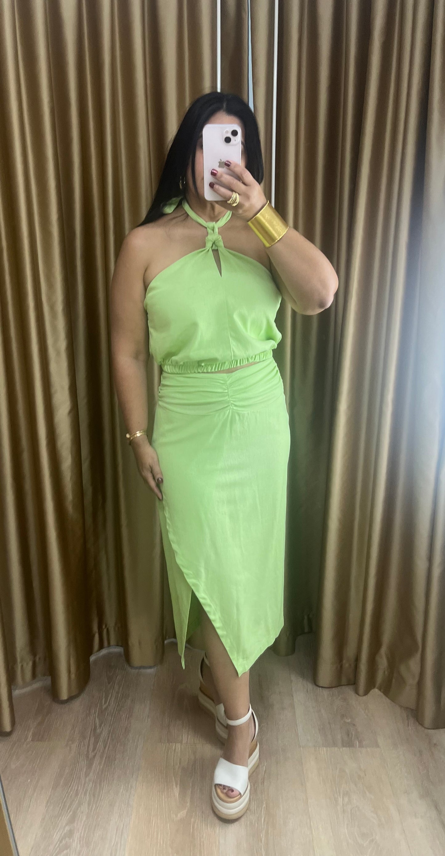 Mint Green Skirt Set
