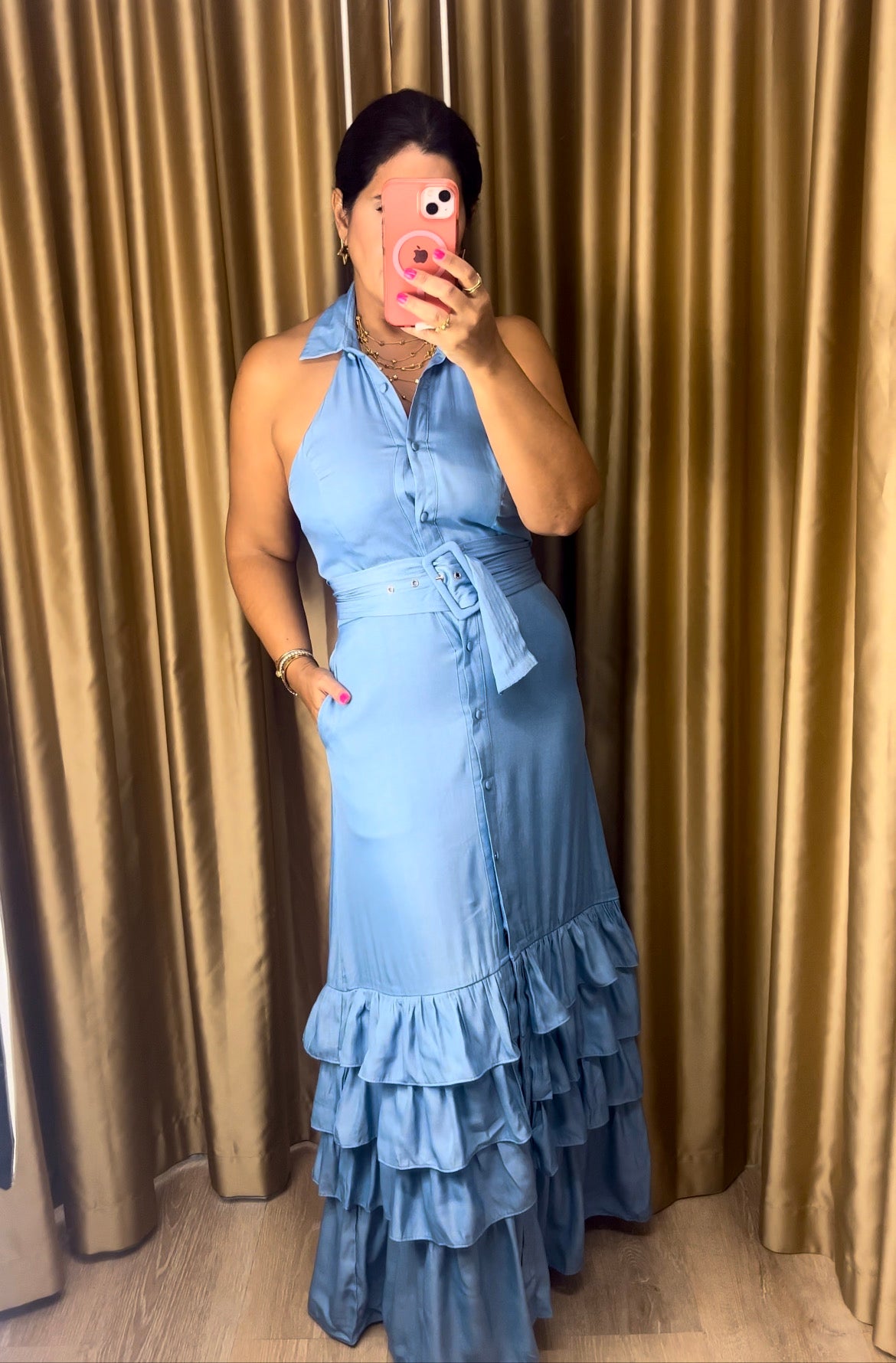 Ruffle Halter Maxi Dress Ruffle Halter Maxi Dress
