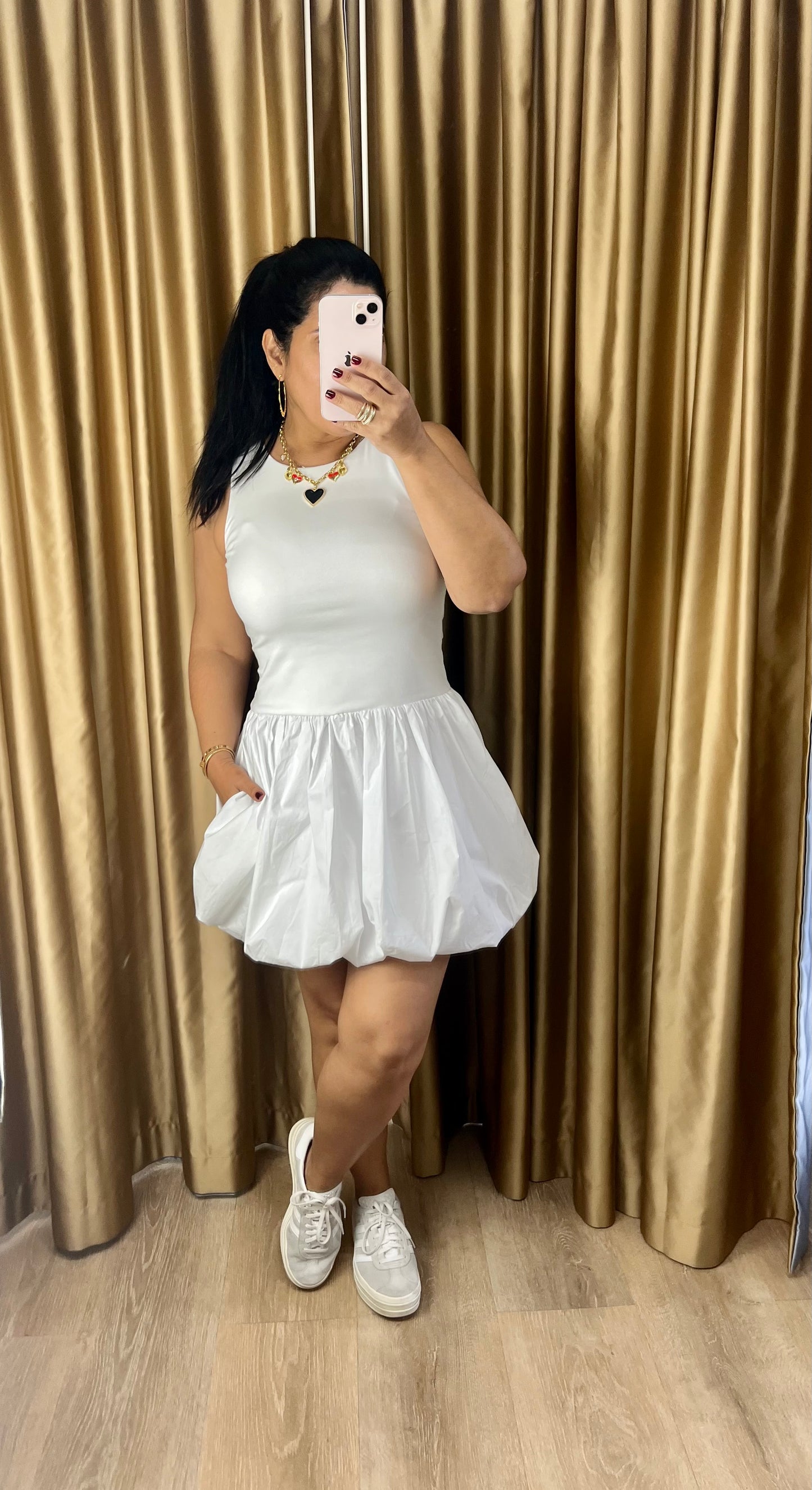 Mini Bubble White Dress