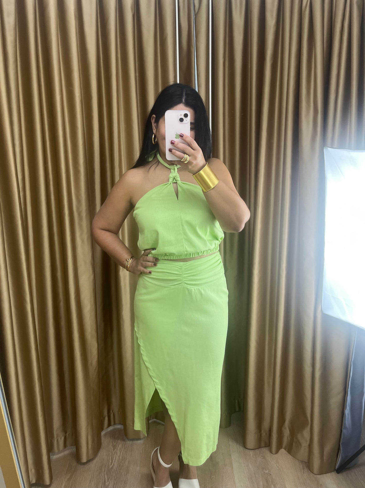 Mint Green Skirt Set
