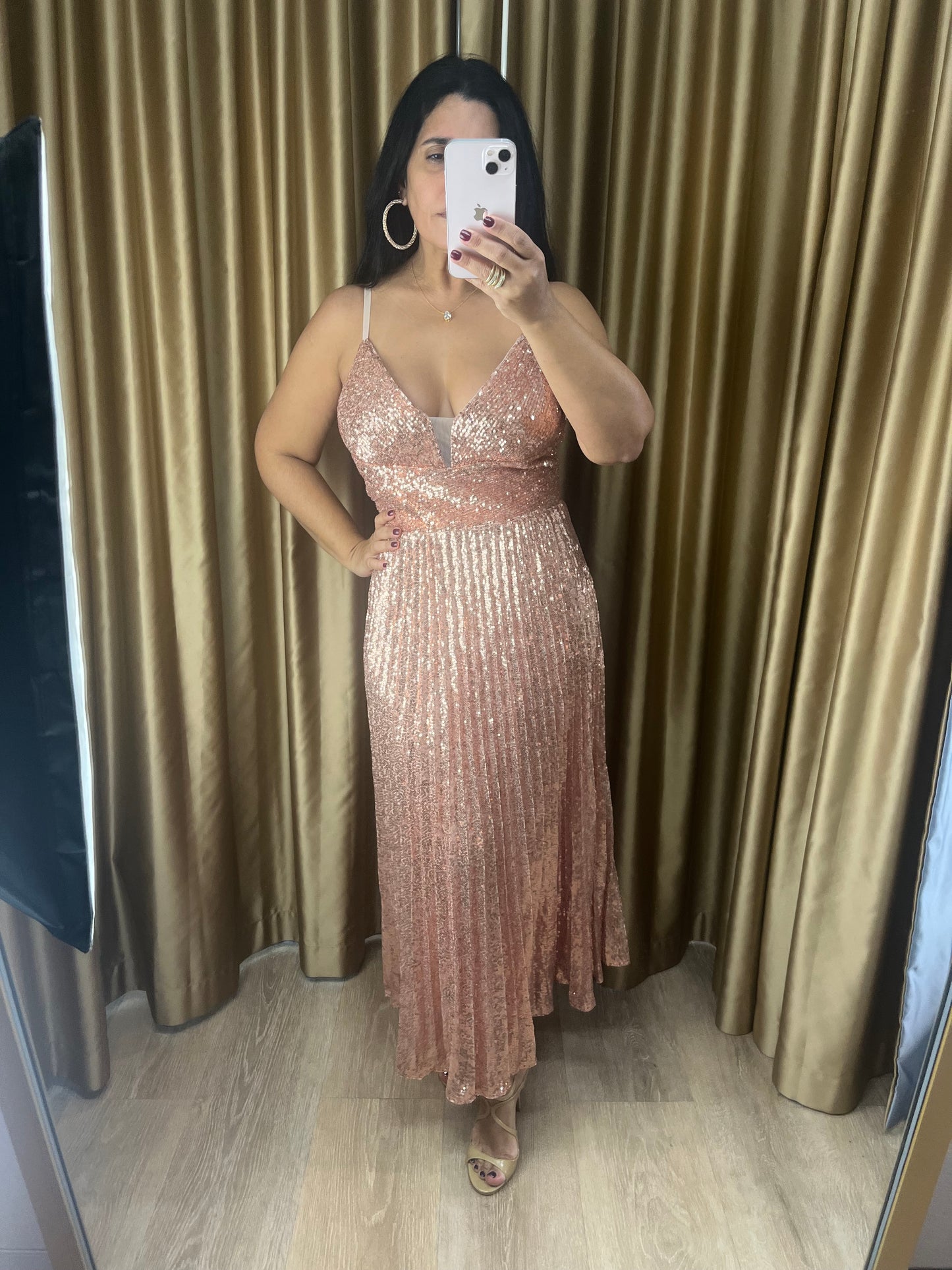 Rose Gold Sequins Dress