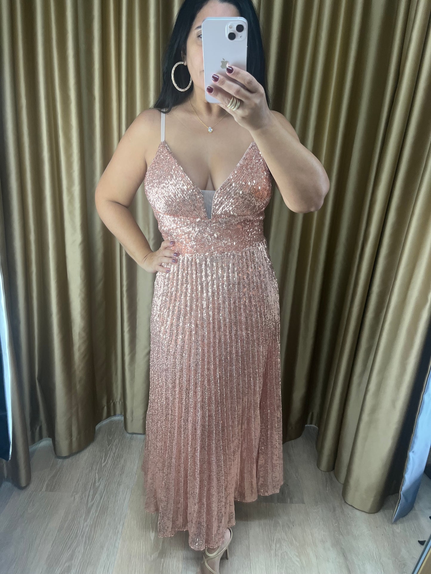 Rose Gold Sequins Dress