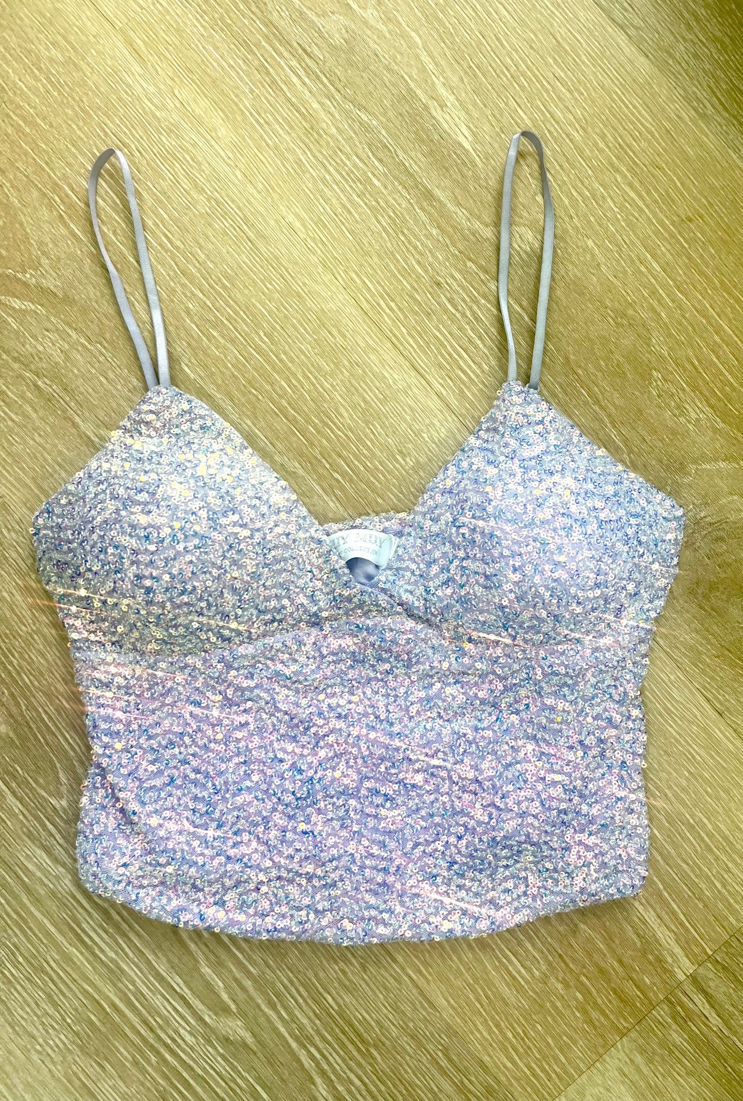 Sequins Spaghetti Straps Top