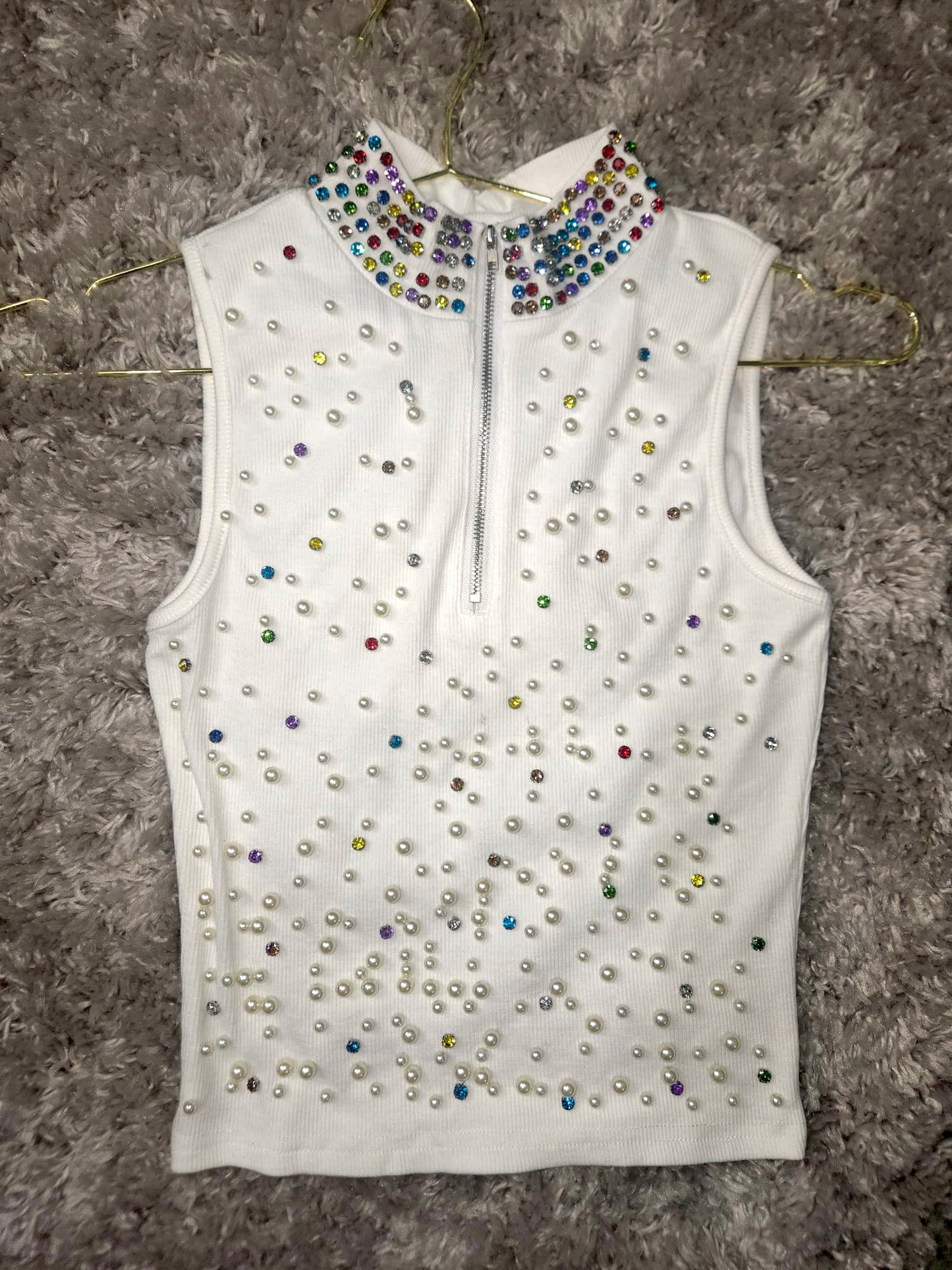 Color Rhinestones Top