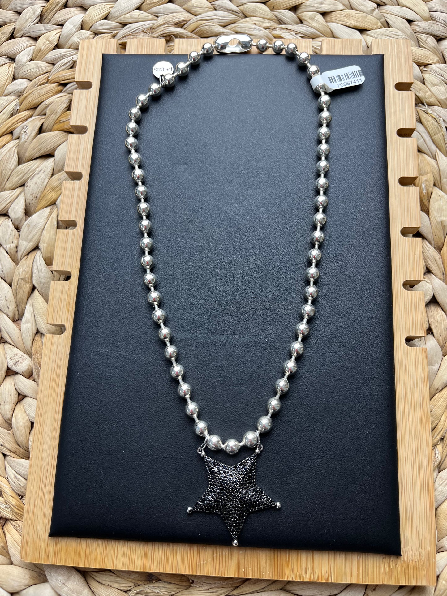 Silver Chain Star Necklace