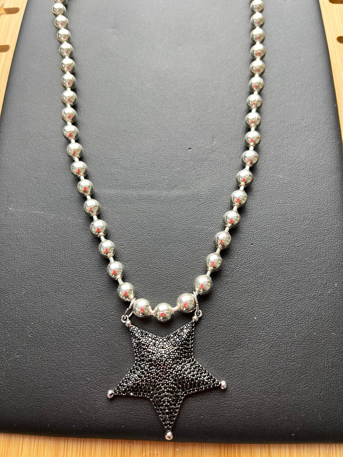 Silver Chain Star Necklace