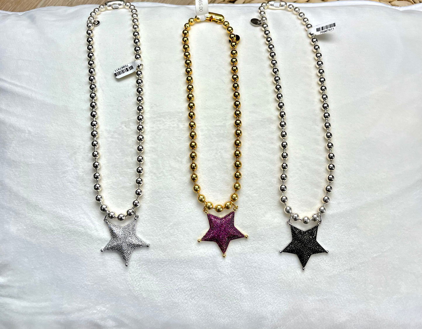 Silver Chain Star Necklace