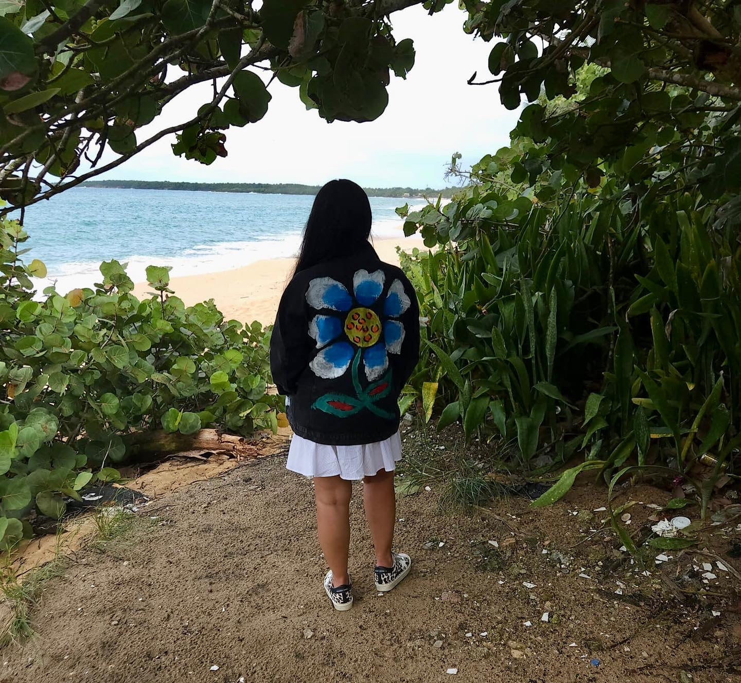Jean painted jacket