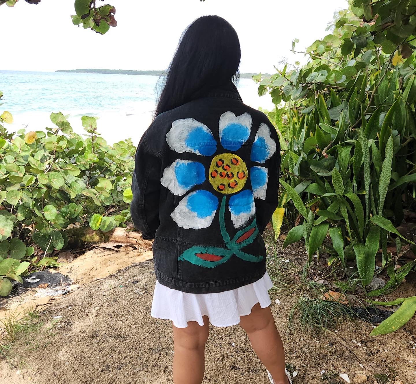 Jean painted jacket