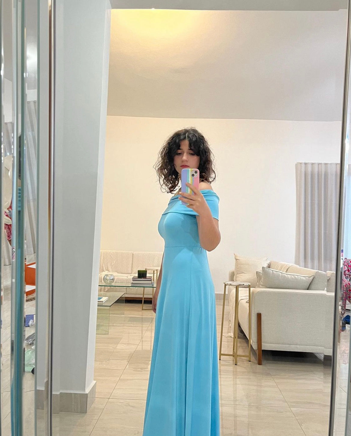 Sky blue Maxi dress
