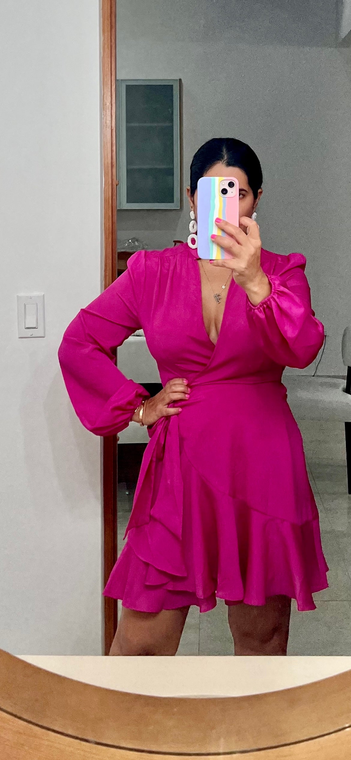 Wraparound short dress