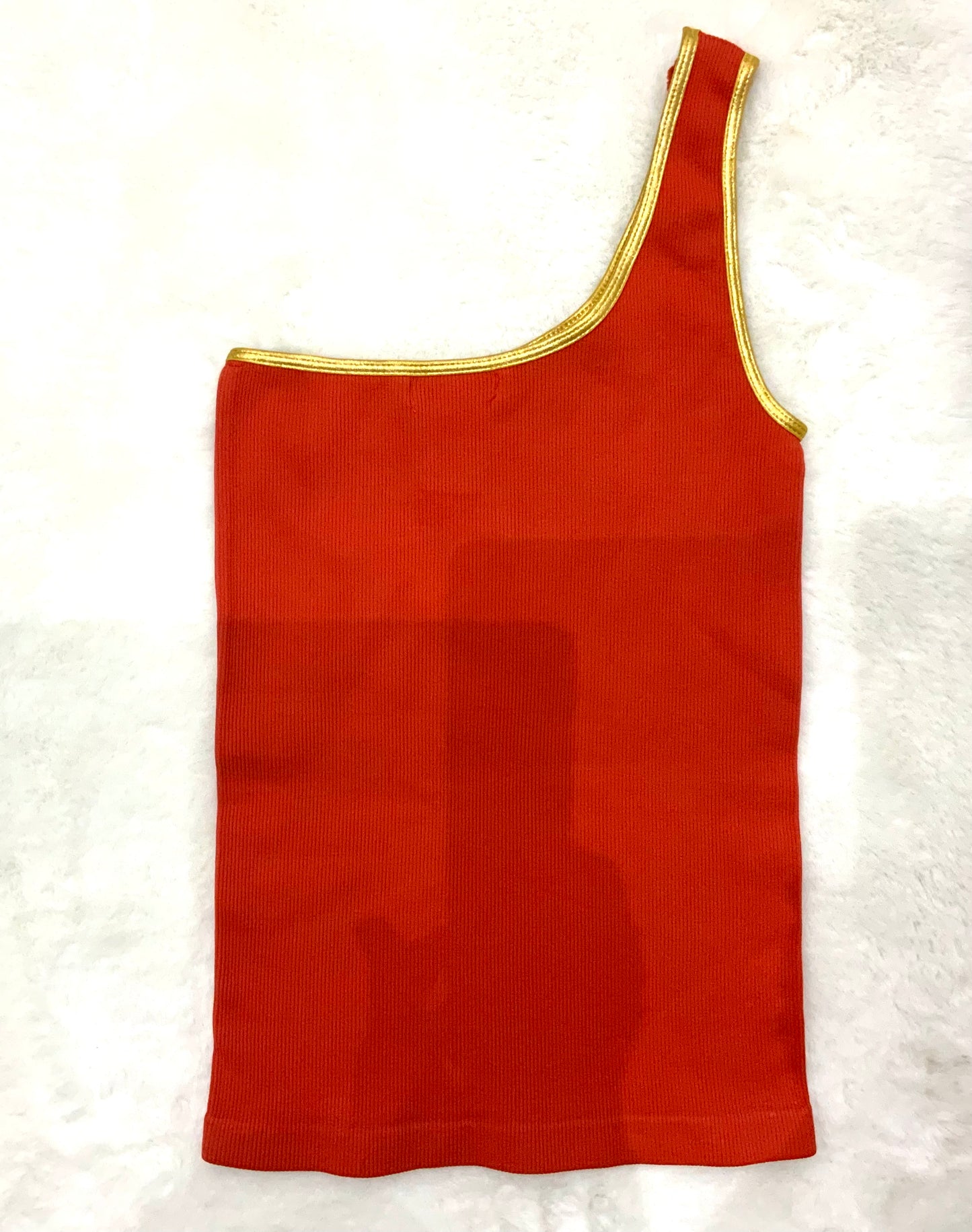 Basic one-shoulder tank top