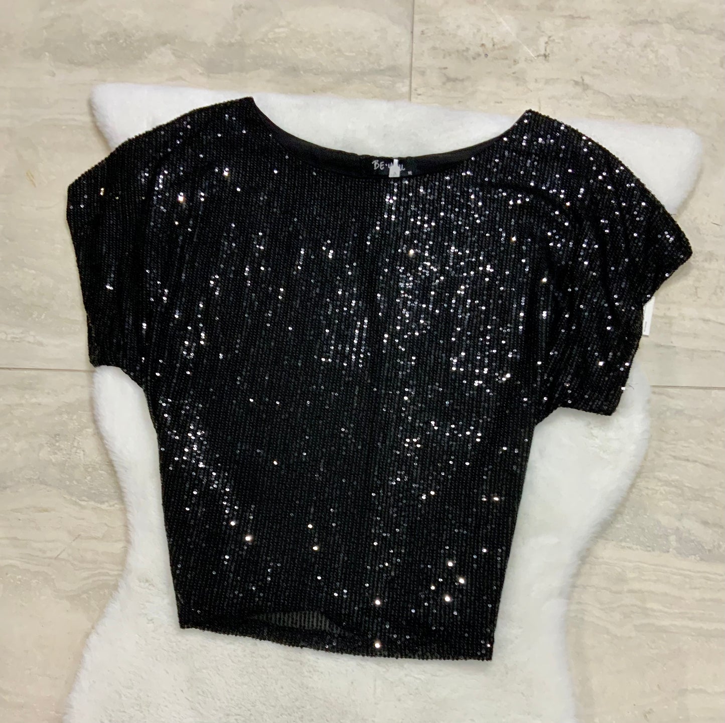 Sequins oversized blouse