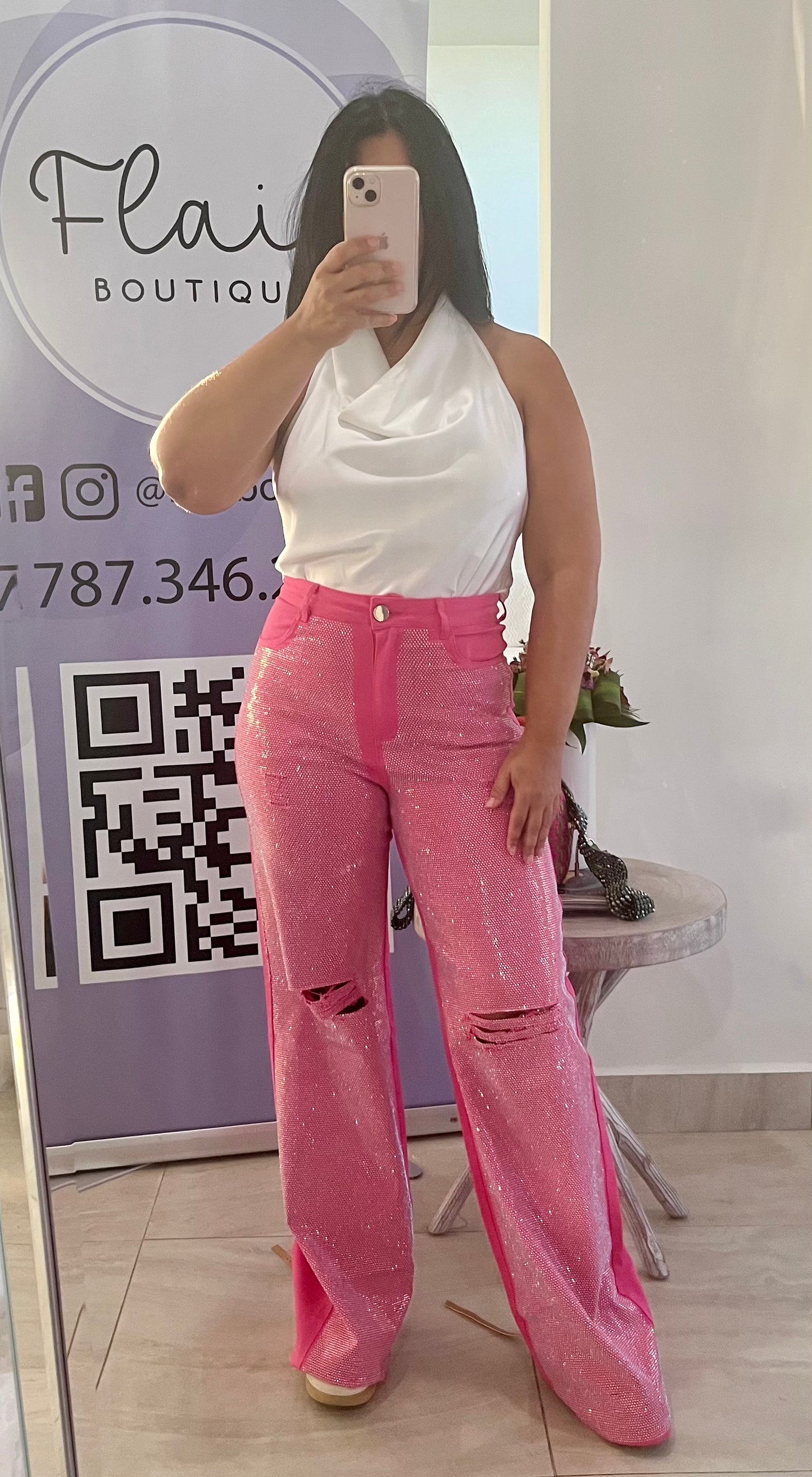 Halter Satin Top