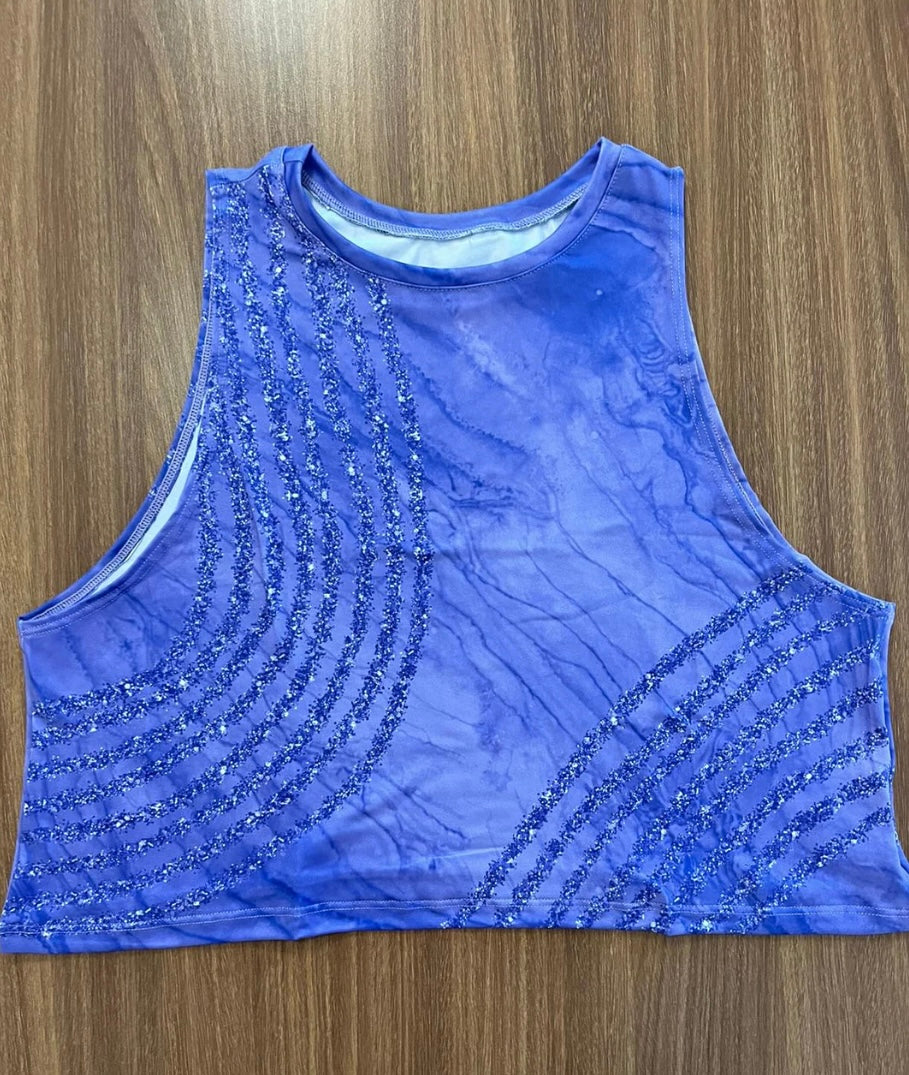 Purple Marble Skirt Set