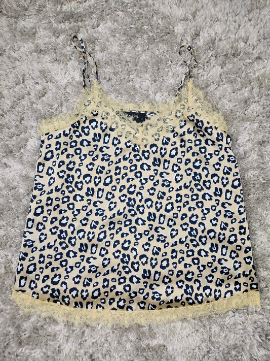 Animal Print Satin Top