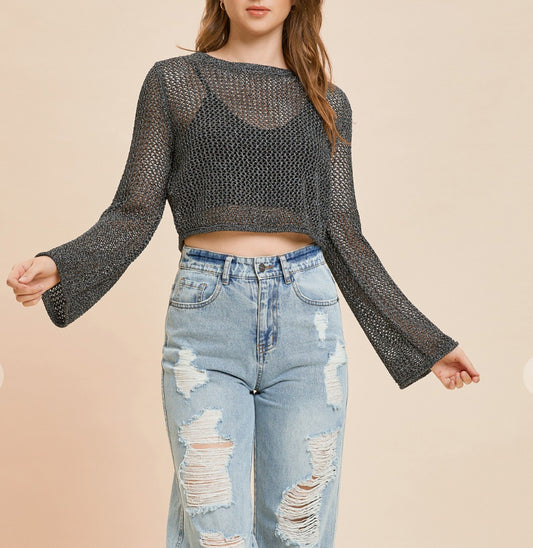 Crochet Long Sleeves Top