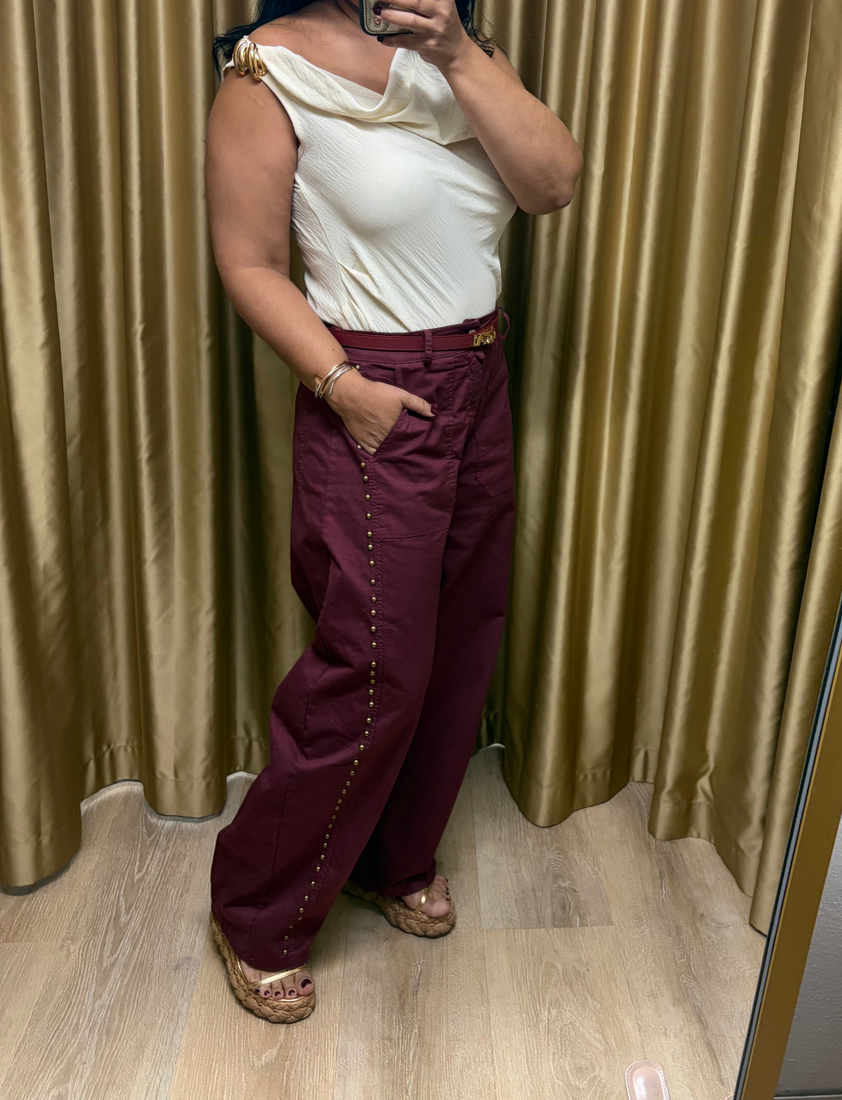 Studs Barrel Pants