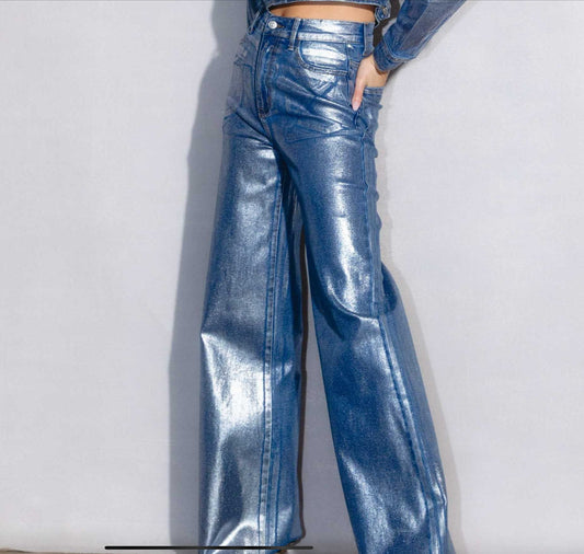 METALLIC JEANS