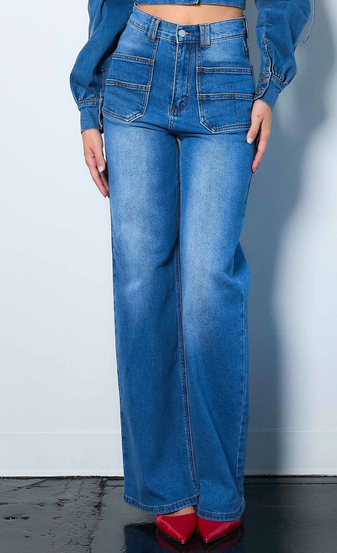 High Rise Double Pocket Jean