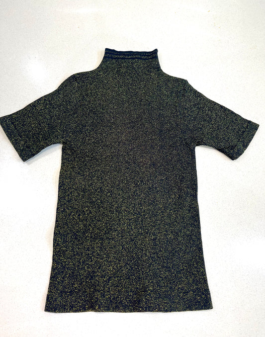 Basic Turtle Neck Glitter Top