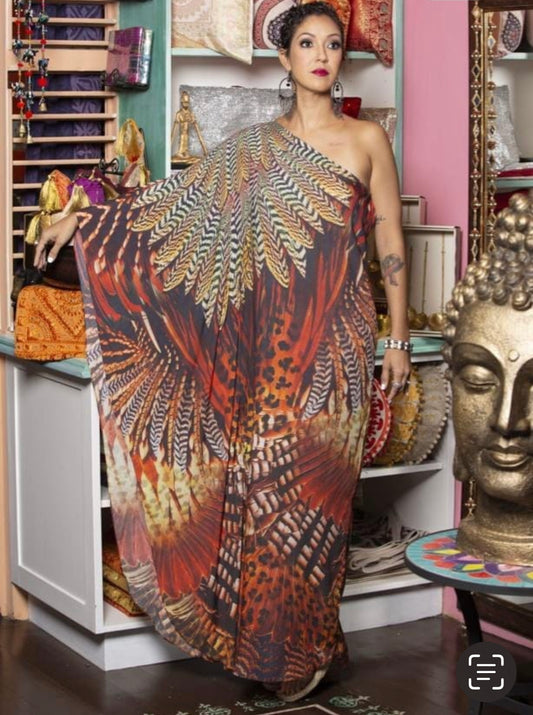 One Shoulder Kaftan