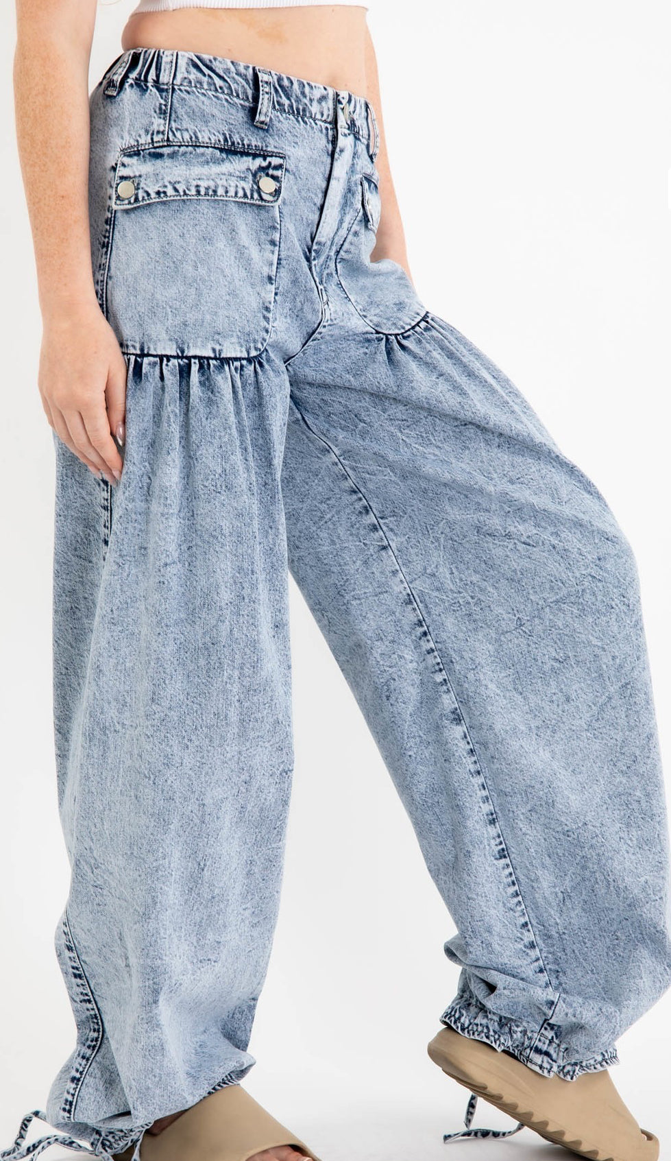 FRONT POCKETS DENIM PANTS