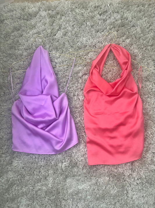 Cowl Neck Halter Top