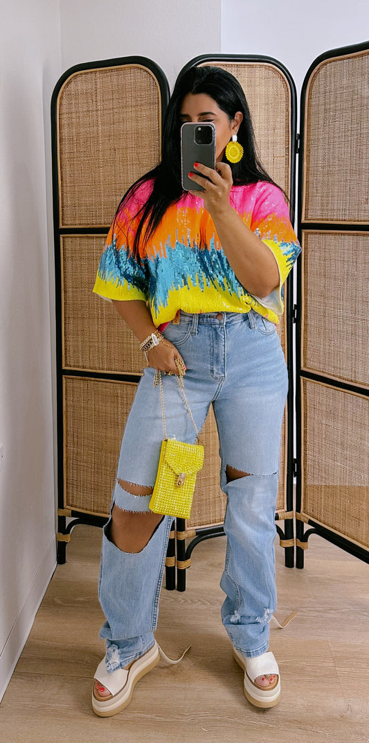 Sequins Neon Top