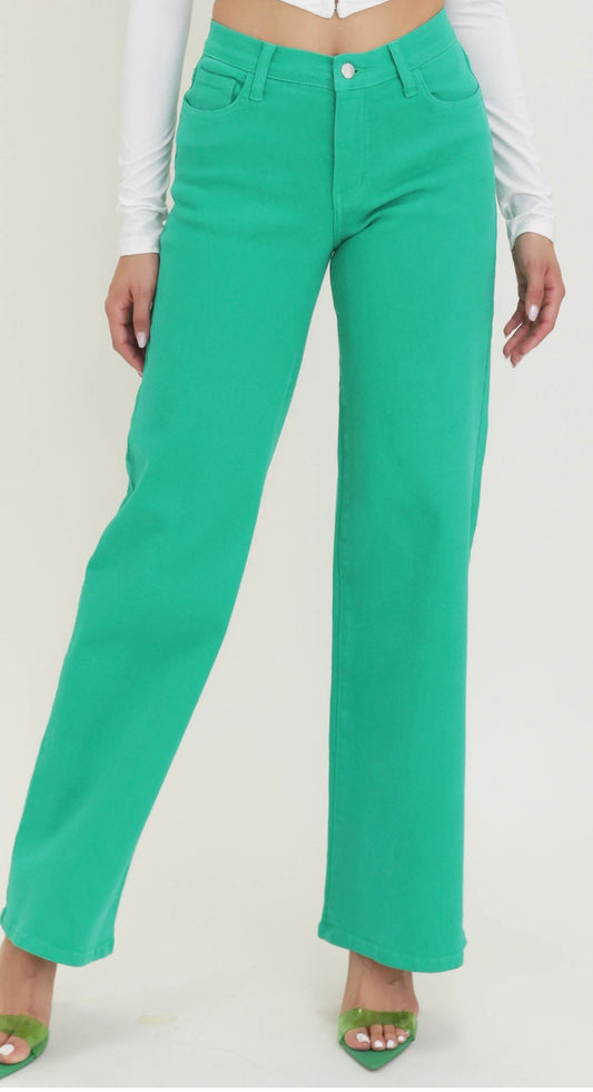 Golf green jeans