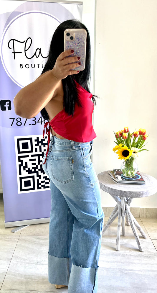 Halter Satin Top